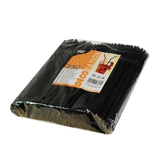 500-Pack - Böjbara Sugrör - Svart