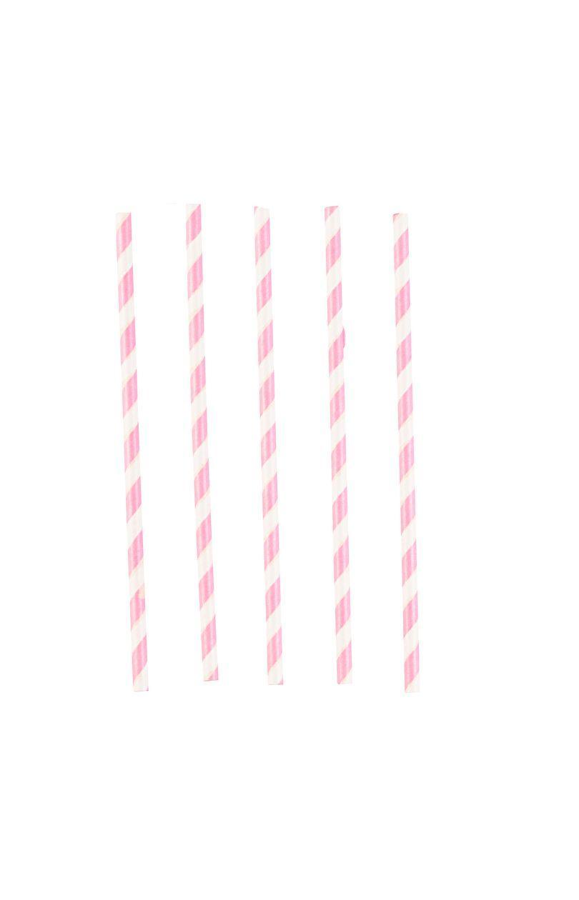 Paperi olkea 12kpl, pinkki-valkoinen