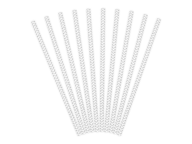 Sugrör Silver Sicksack, 10-pack