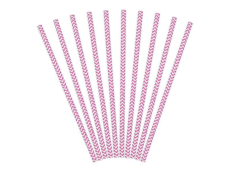 Sugrör Rosa Sicksack, 10-pack