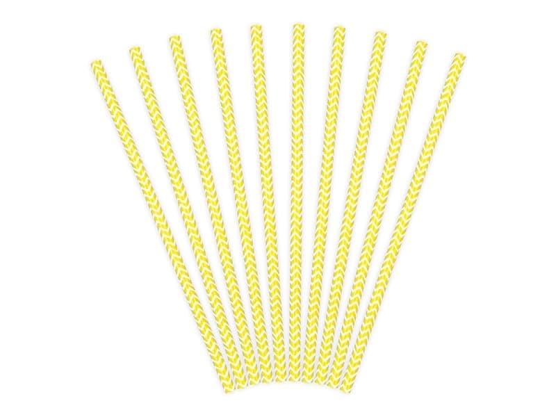 Sugrör Gul Sicksack, 2 x 10-pack