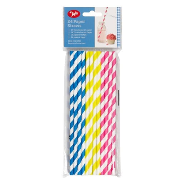 Tala Paper Disposable Straws (Pack of 24)