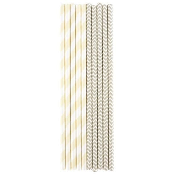 25 st beige papperssugrör