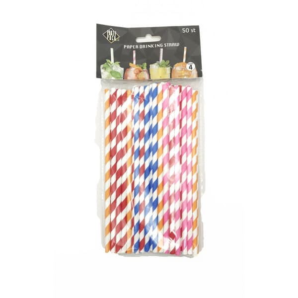 Gaggs Papperssugrör 50-Pack Mixade Färger