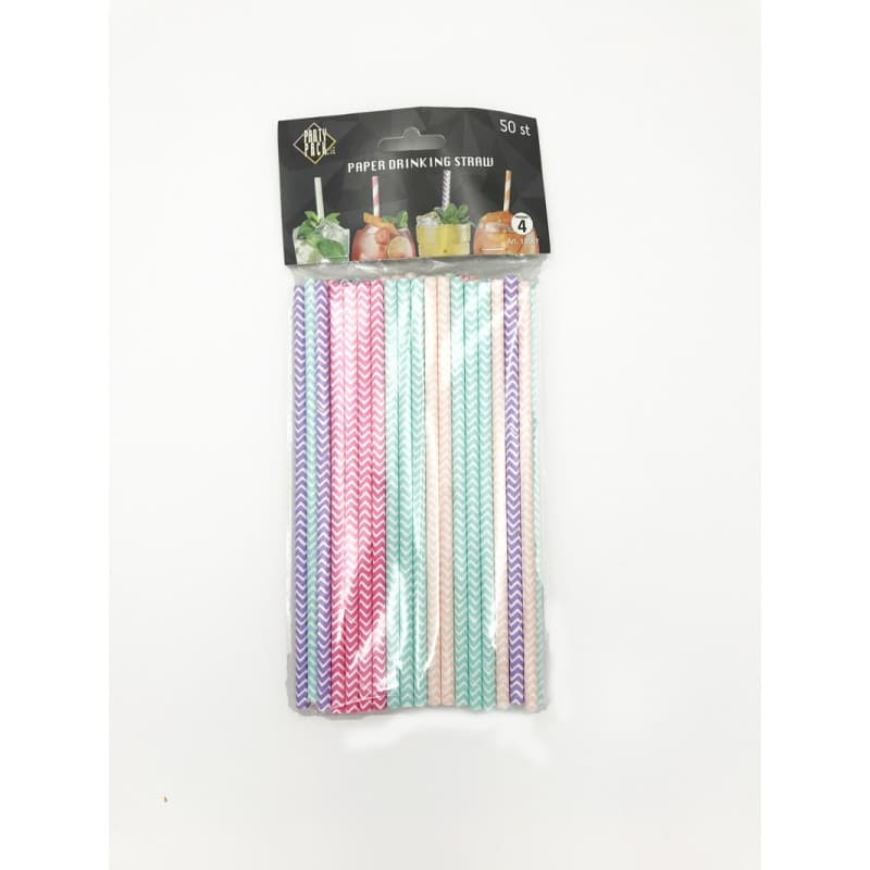 Gaggs Papperssugrör 50-Pack Mixade Färger