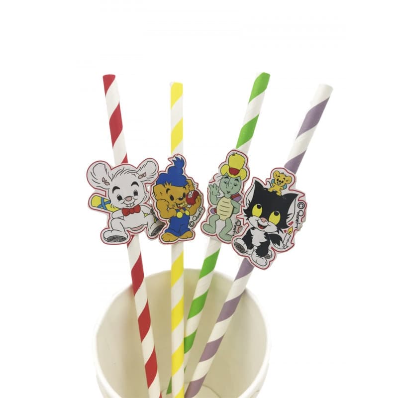 Gaggs Papperssugrör Bamse 16-Pack