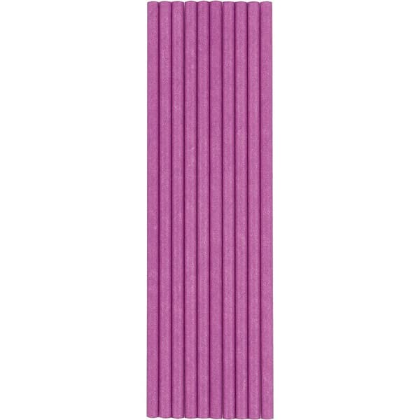 Unique Party Paper Glitz Disposable Straws (Pack of 10) Pink One Size