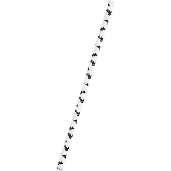 Paper Bat And Ghost Disposable Straws (Pack of 10)