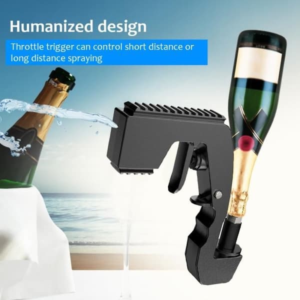 Färg 2 Champagne Wine Spray Gun Ölflaska Spray Gun Version av