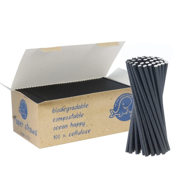BIO ekologiset paperipillit PAPERILIT 6/150mm - musta 650 kpl.