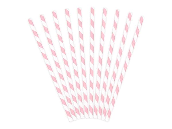 Sugrör Ränder - Rosa
