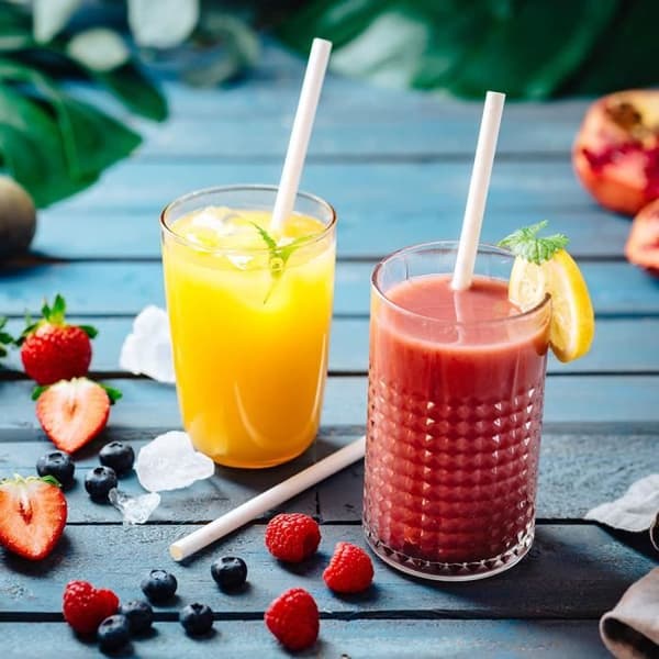 BIOZOYG 150 st. Papperssugrör 23cm, Ø8mm, Vita engångssugrör, tjocka, idealiska för juicer och smoothies, biologiskt nedbrytbara