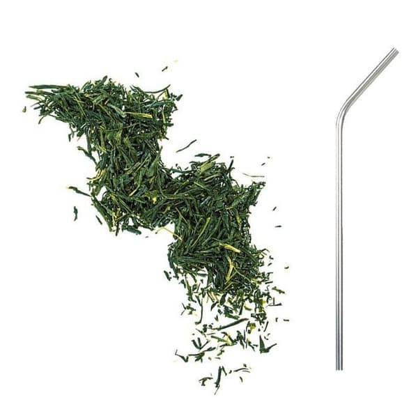 Grönt te Gyokuro 50 g + 4 sugrör i rostfritt stål