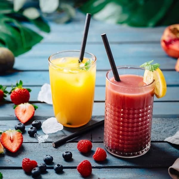 BIOZOYG papperssugrör 23cm, Ø8mm, Svarta - Engångs, tjocka, idealiska för juicer och smoothies