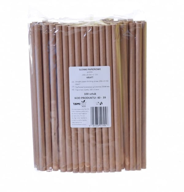 Paperipillit PAKSU LUONNOLLINEN KRAFT 200x8mm / 100 kpl