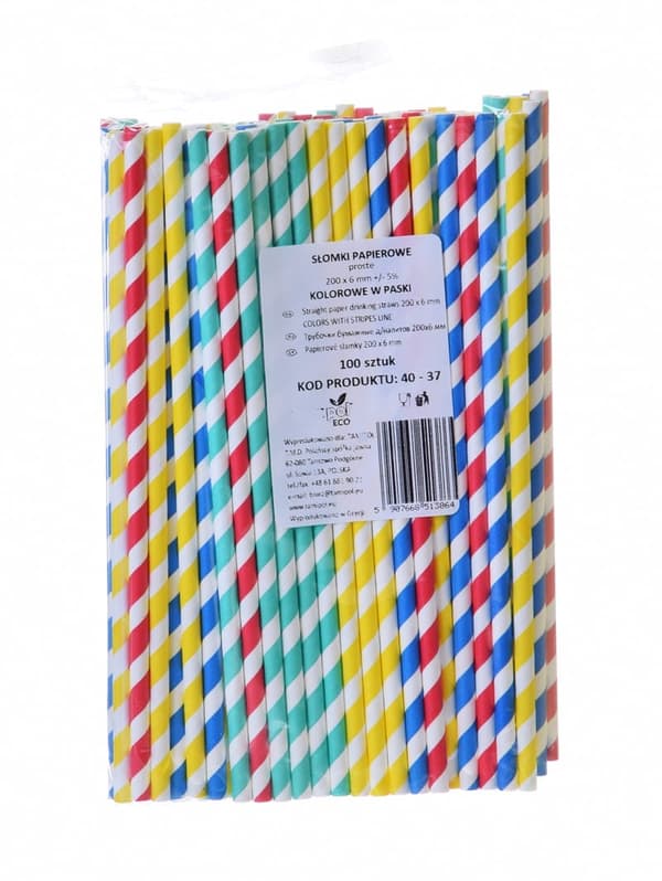 Paperipillit PAKSUT VÄRIRAIDAT 200x8mm / 100 kpl
