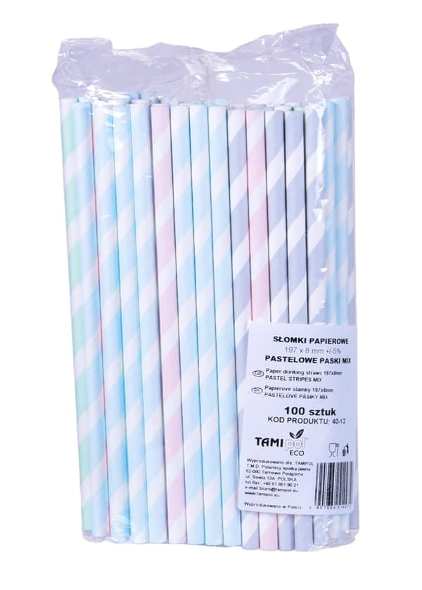 Paperipillit PAKSUT PASTELIRAIDAT SEKOITUSVÄRI 200x8mm / 100 kpl