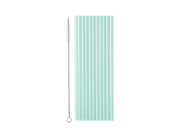 Plastsugrör, 23 cm, salvia (1 förpackning / 12 st.)