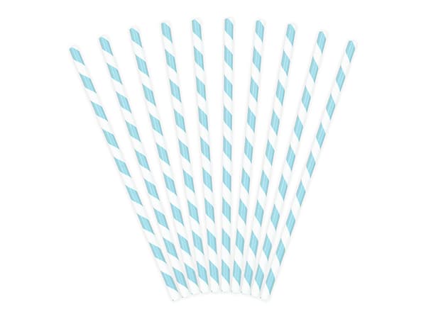 Papperssugrör, blå, 19,5 cm (1 förpackning / 50 förpackningar) (1 förpackning / 10 st.)