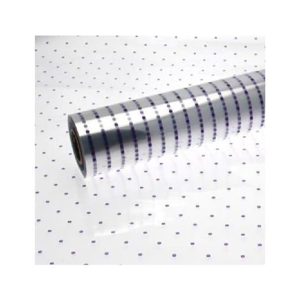 Apac Rulle med tryckt film 80 cm x 100 m Purple Dots One Size