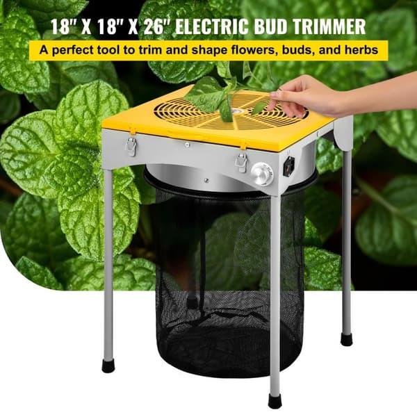 60W 18" automatisk knopptrimmer, 3 hastigheter, effektiv och säker, utbytbara stålblad, stabil drift, lätt att använda och rengöra