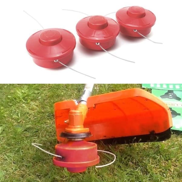 3x Universal Trimmer Head Gräsklippare Nylon Line + 2,4 mm rep Röd