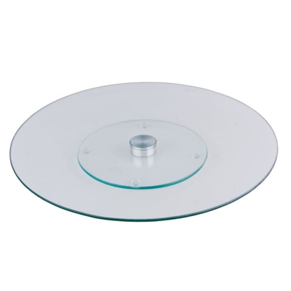 Lazy Susan Glas Drejelig Serveringsskål 30 cm Gennemsigtig