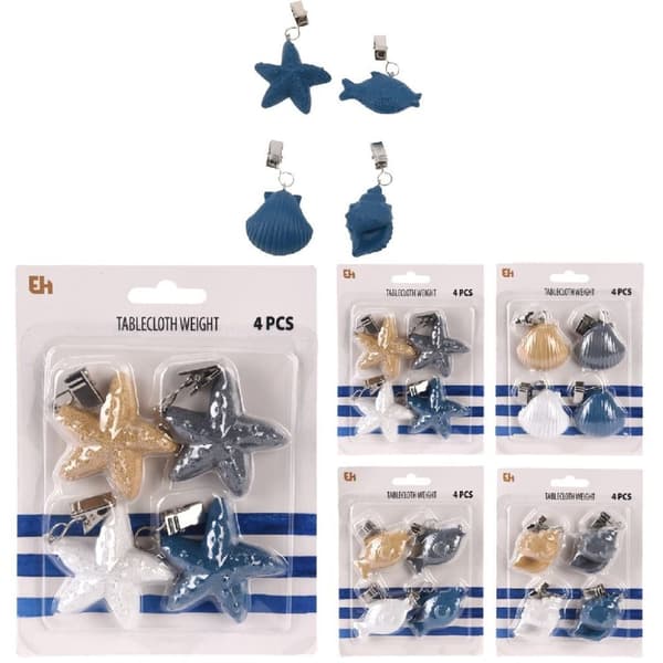 Fremragende husholdningsartikler Ocean dug vægte 4 stykker assorteret
