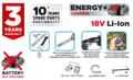 Miniatyrbillede 1 af 8: 3in1 Energy+ 18V græstrimmer uden batteri