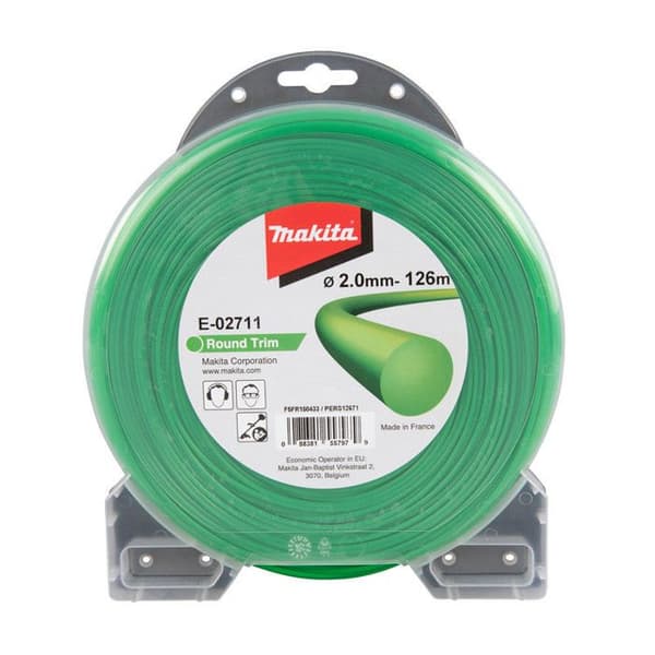 Rund trim MAKITA rund skärlinje 2 mm x 126 m - E-02711 - Vit - Motoriserad - Max skärdiameter: 255 mm