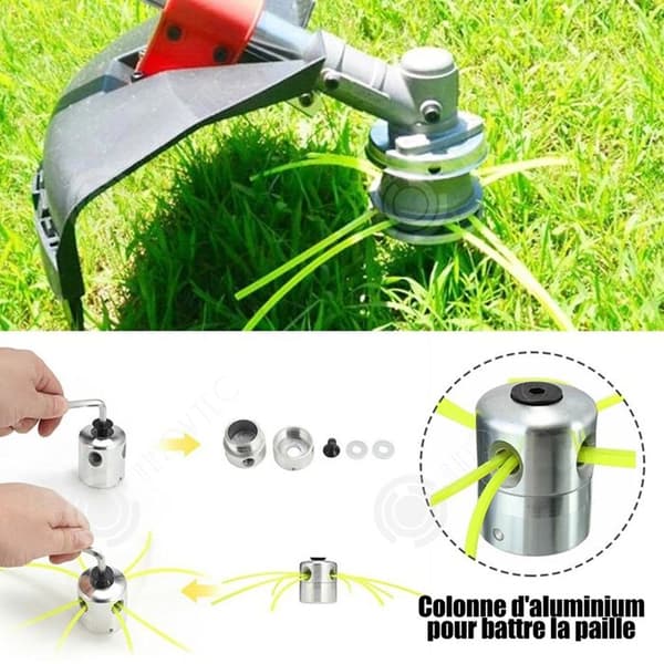 INN röjkutterhuvud 5x6cm aluminium Universal röjklipparhuvud Grästrimmerhuvud Trimmerhuvud för gasklippare