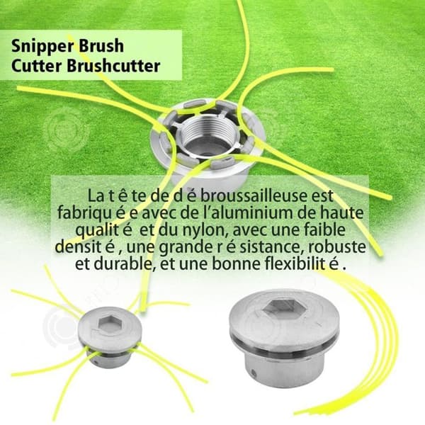 INN röjkutterhuvud 5x6cm aluminium Universal röjklipparhuvud Grästrimmerhuvud Trimmerhuvud för gasklippare
