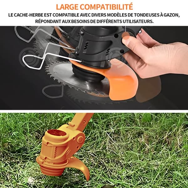 INN Skydd för grästrimmers 2st 15cm orange universal gräsblockerare plast orange färg tillbehör för gräsklippare
