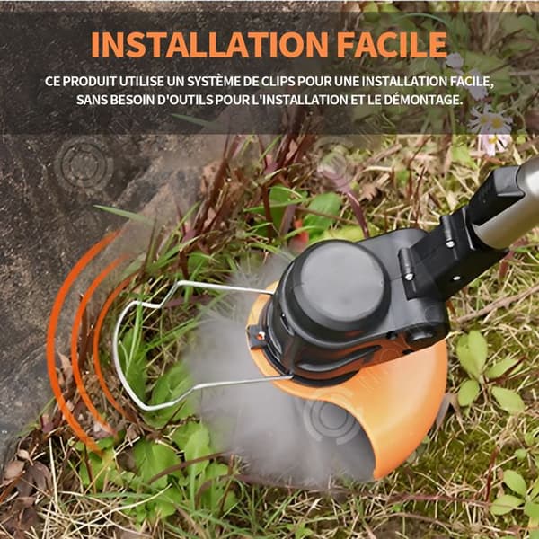 INN Skydd för grästrimmers 2st 15cm orange universal gräsblockerare plast orange färg tillbehör för gräsklippare