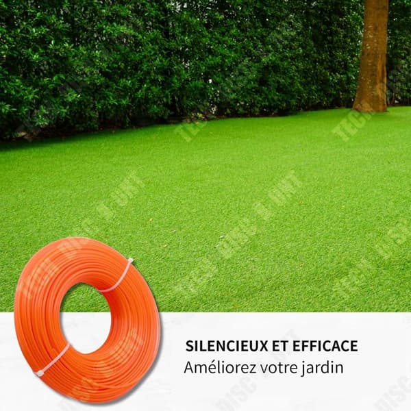 TD 2st linje för klippning 65m orange gräsklipparlinje klippningssnöre nylon ögla röjsåg snöre nylon Klippningslinje