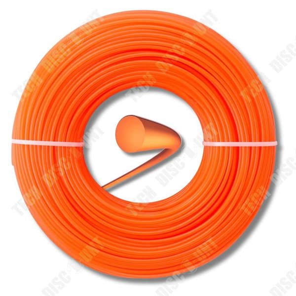 TD 2st linje för klippning 65m orange gräsklipparlinje klippningssnöre nylon ögla röjsåg snöre nylon Klippningslinje