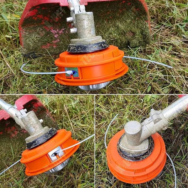 TD Gräsklippare Klipphuvud 140 mm Hushålls 15 m Nylonsnöre Huvud Bevattningsskärhuvuden Bevattningsklippare Saxhuvuden