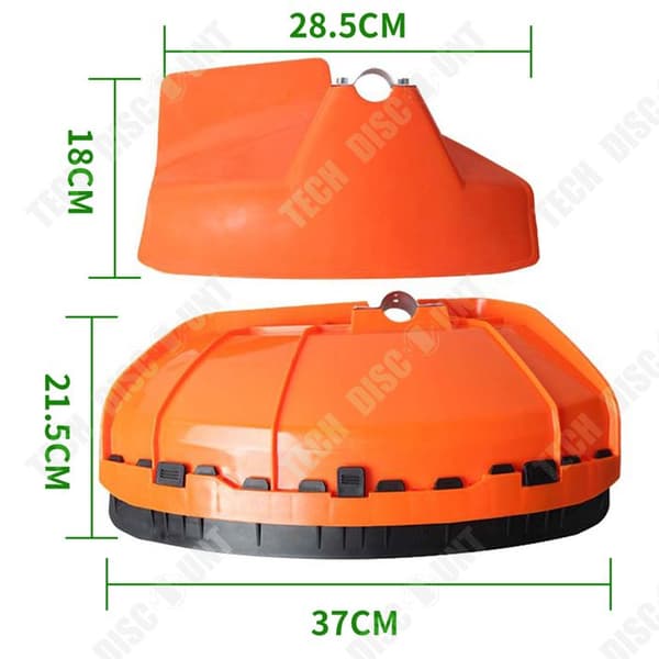 TD Tillbehör skydd i plast för gräsklippare 28.5x18cm Orange tillbehör gräsklipparskydd