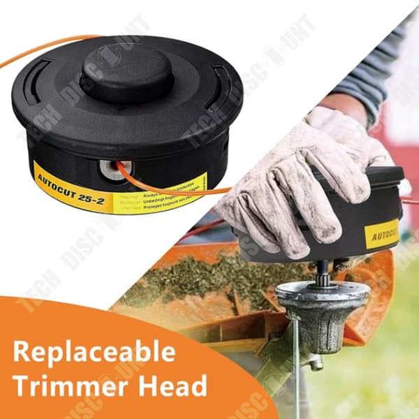 TD® 4 röjhuvuden Universal Svart 12 cm Klipphuvud Ryckarhuvud Saxhuvud Grässkiva Klipphuvud