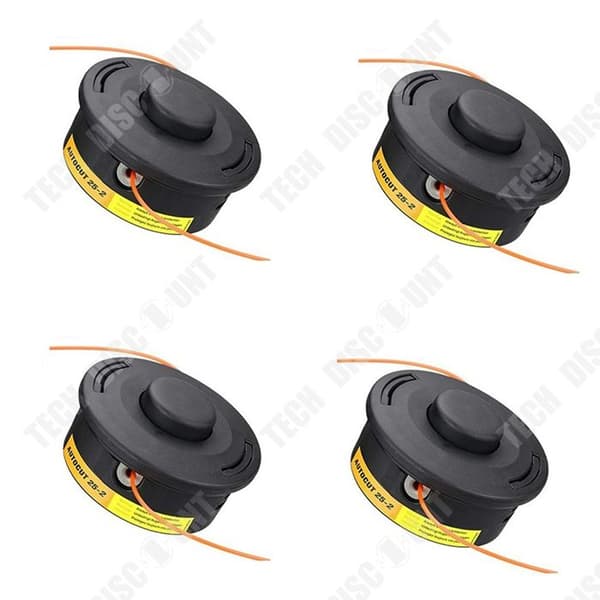 TD® 4 röjhuvuden Universal Svart 12 cm Klipphuvud Ryckarhuvud Saxhuvud Grässkiva Klipphuvud