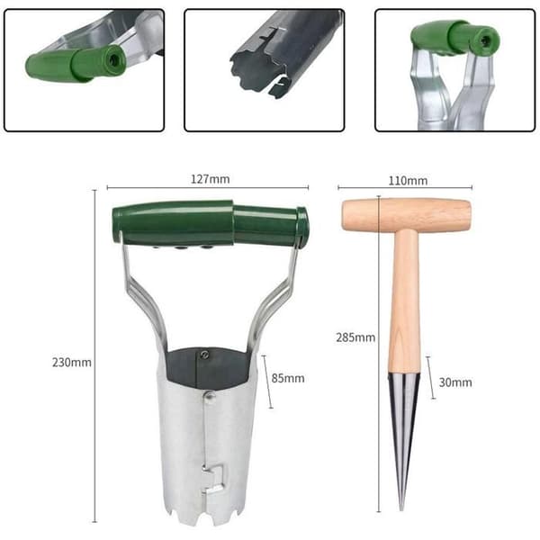 Transplantoir INN®1PCS rostfritt stål planteringsverktyg transplantationsverktyg fröplantor trädgårdsredskap trädgårdsverktyg