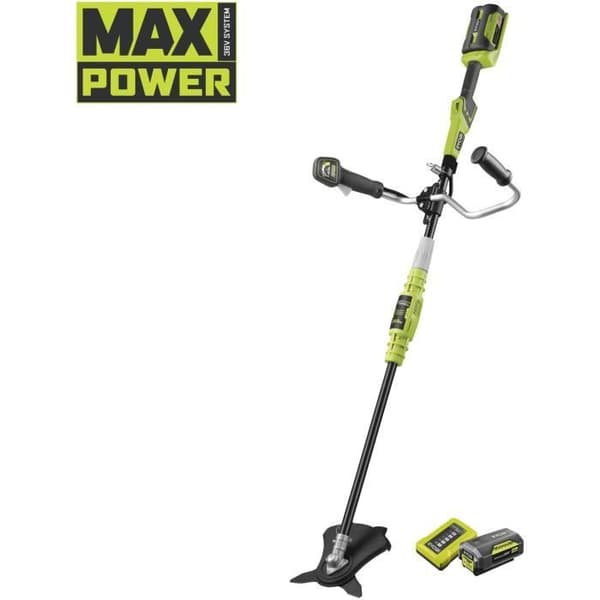 RYOBI 36V Max Power röjsåg - 1st 4,0Ah batteri - 1 laddare - RBC36X26BG2-140