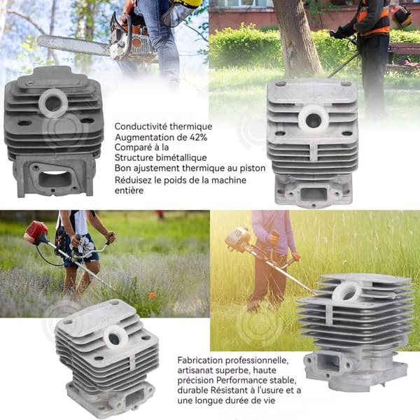 INN Cylinderkolvsats 52CC Cylinder- och kolvsats för 1E44F-5 motorborstsaxtillbehör reservdelar
