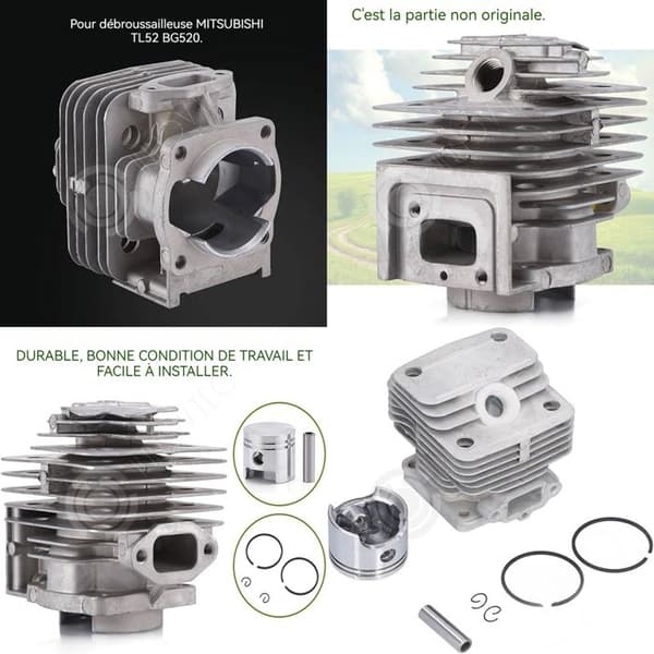 INN Cylinderkolvsats 52CC Cylinder- och kolvsats för 1E44F-5 motorborstsaxtillbehör reservdelar