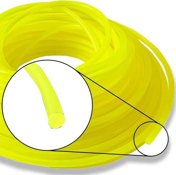 RIEGOLUX 107642 Trimmertråd i Nylon Rund, Gul, 2,4 mm x 100 m