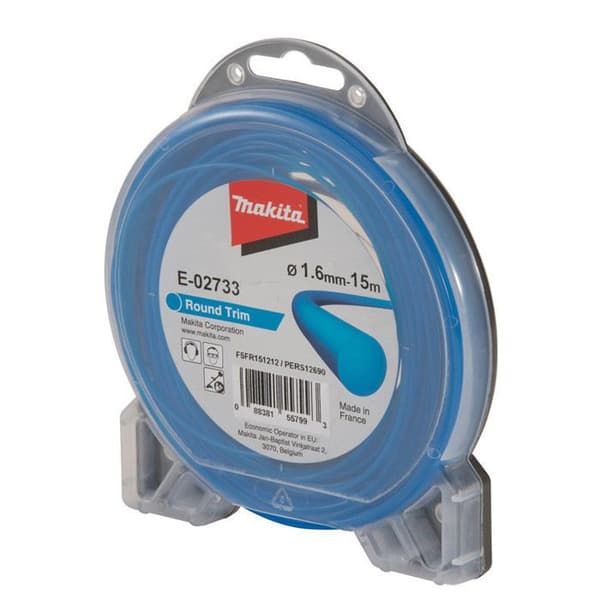 Skärlinje - MAKITA - Rund trim - 1,6 mm - 15 m - Blå