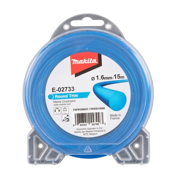 Skärlinje - MAKITA - Rund trim - 1,6 mm - 15 m - Blå