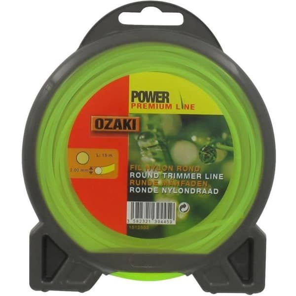 PRAKTISKT GARDEN OZAKI premium linje rund nylontråd för borstkutter - Ø 2 mm - L 15 m