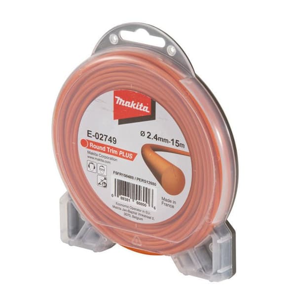 Orange skärlina 2,4 mm x 15 m rund MAKITA E-02749