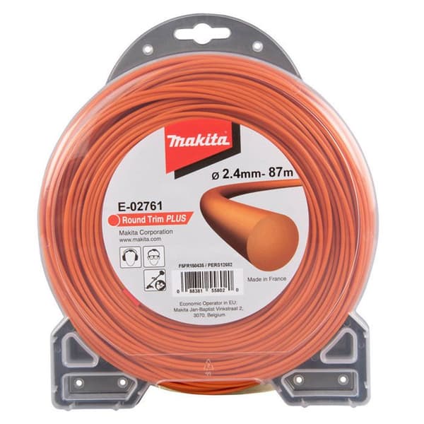 Rundskärande tråd - MAKITA - E-02761 - Diameter 2,4 mm - Längd 87 m - Färg orange
